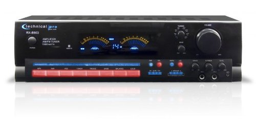 Technical Pro RX503 1500W 4 Ch. Amplifier/Receiver w/ Digital Spectrum & Remote