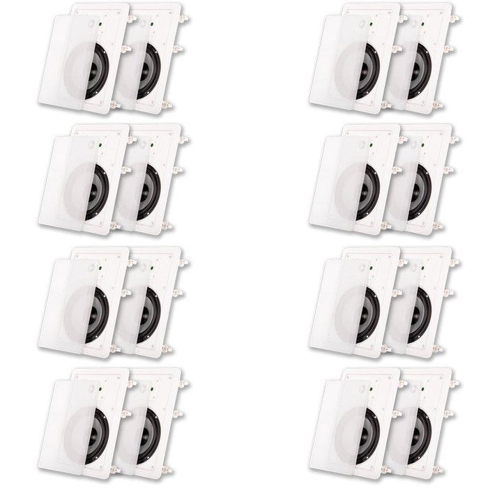 Acoustic Audio CS-IW620 In Wall 6.5" Speaker 8 Pair Pack 2 Way Home Theater 4000 Watt CS-IW620-8PR