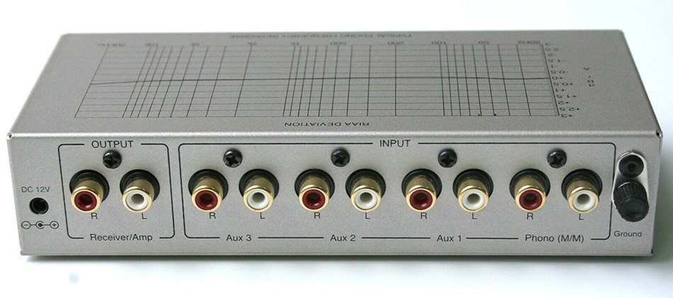 TCC TC-754 RIAA SILVER Phono Preamp (Pre-amp, Preamplifier) With Three Switchable Aux Inputs & Variable Output... N3