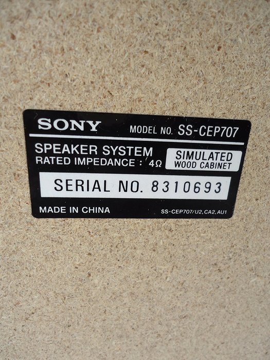 Sony Bookshelf Speakers Model SS-CEP707 Stereo Speakers Pair N8