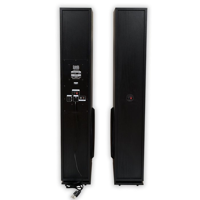 Acoustic Audio TSi450 Bluetooth Powered Floorstanding Tower Multimedia Speakers with Optical Input and Mics TSi450DM2 N4