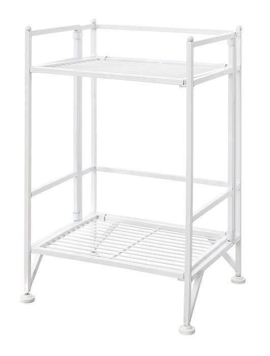 Convenience Concepts Designs-2-Go 3-Tier Folding Metal Corner Shelf, White N32