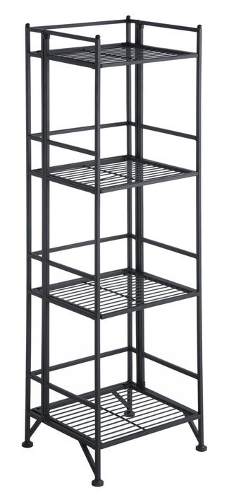 Convenience Concepts Designs-2-Go 3-Tier Folding Metal Corner Shelf, White N35