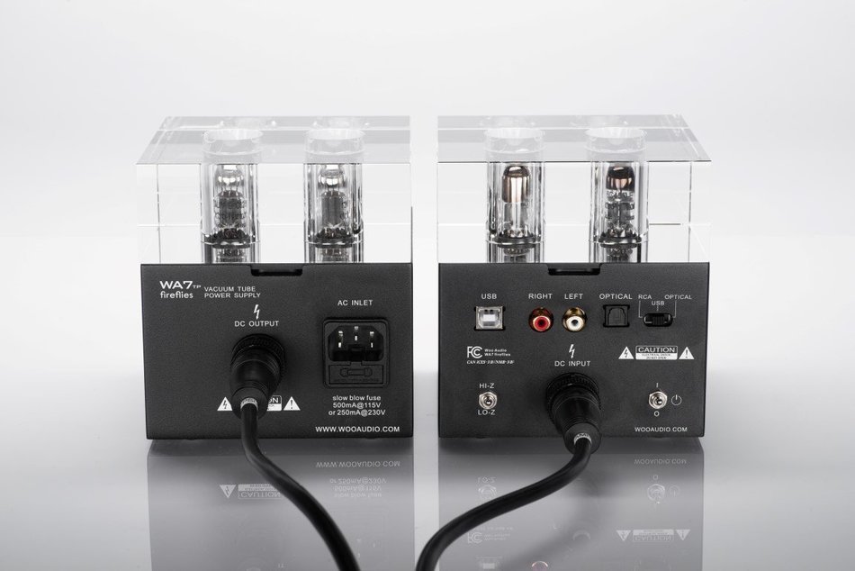 Woo Audio WA7d Fireflies Duo with WA7tp (tube power supply) upgrade in Black N2