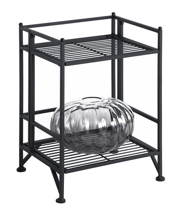 Convenience Concepts Designs-2-Go 3-Tier Folding Metal Corner Shelf, White N37