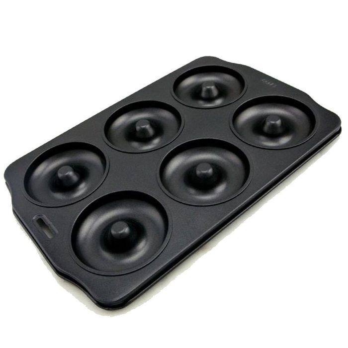 Amgate 6 Cup Non-Stick Donut Mould ~ Oven Safe Baking Pan, Bagel Maker, 13.3 Inch * 9 Inch