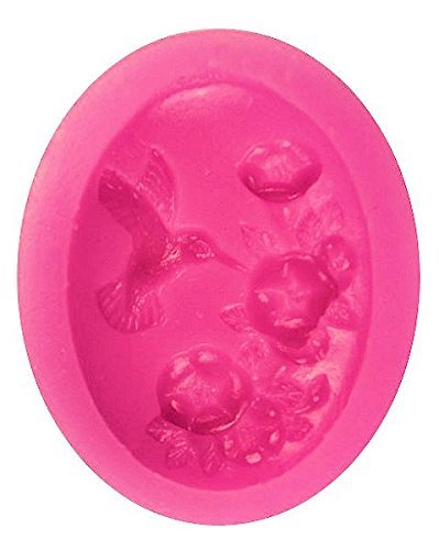 Hummingbird Cameo Silicone Mold for Fondant, Gum Paste, Chocolate, Crafts N2