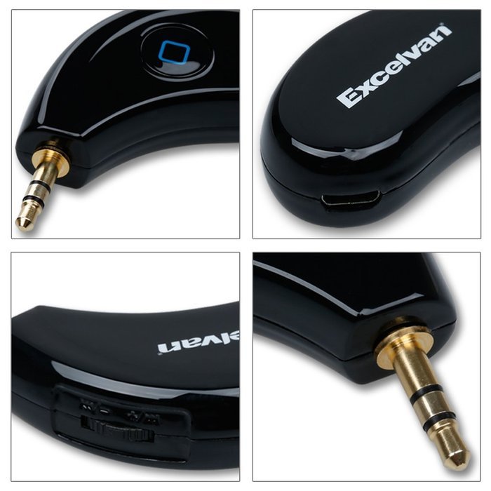 Excelvan BT04 USB Wireless Bluetooth Receiver With Stereo Output 3.5mm Audio Music Adapter AUX Speaker for Home... N6