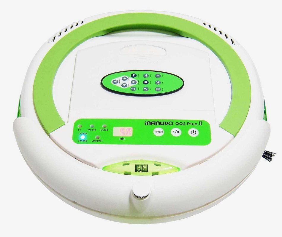 Infinuvo CleanMate QQ-2 PLUS II Robotic Vacuum Cleaner with Sonic Wall, Scheduler, Home Charing Base & LED Display N6