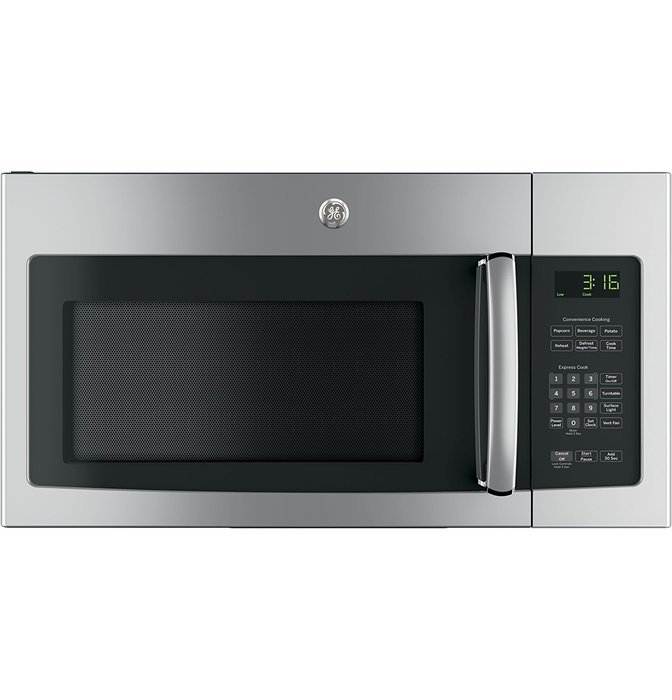 GE JVM3162RJSS 30" 120 Volts 1.6 cu. ft. Capacity Over the Range Microwave with Convertible Venting and 1000 Watts...