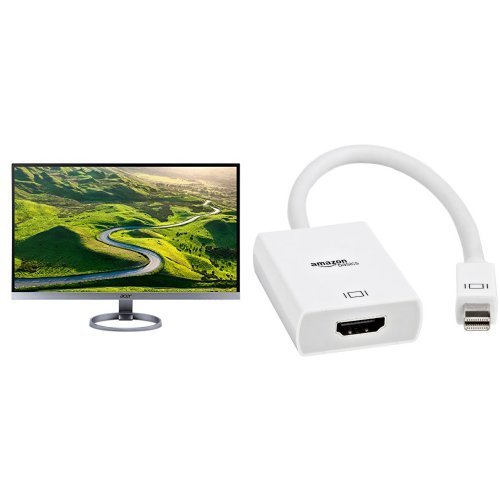 Acer H277H smidx 27-Inch IPS Full HD (1920 x 1080) Widescreen Display & AmazonBasics Mini...
