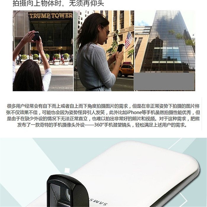 ikodoo Universal Magnetic 90 Degree Turning Corner Periscope lens for iPhone 4 4S 4G 5 5G 5S 5C Samsung Galaxy... N6