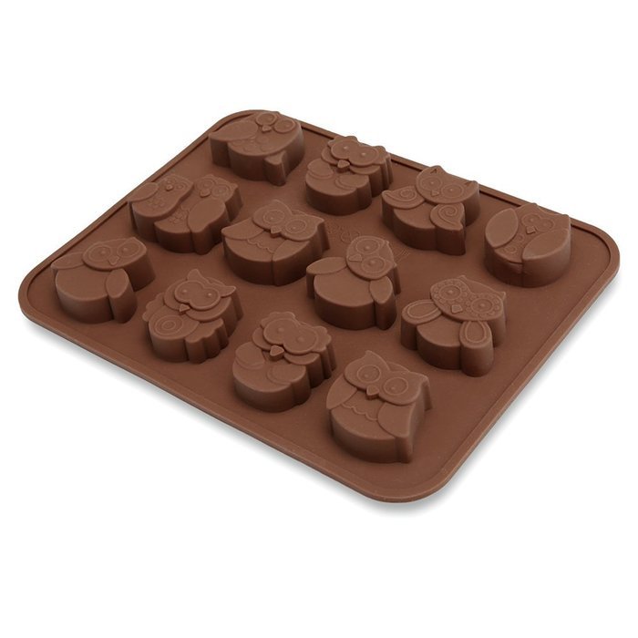 Ogori 12 Owls Silicone Cake Bread Chocolate Jelly Candy Kids Gift Baking Mould Craft Mold N3