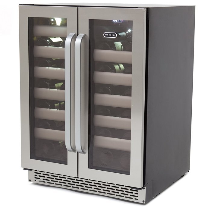 Whynter BWR-401DS Elite 40-Bottle Seamless Stainless Steel Door Dual Zone Built-in Wine Refrigerator N9