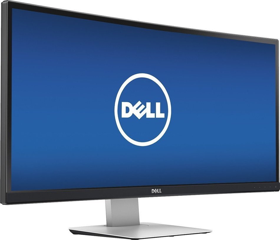 Dell - UltraSharp 34" IPS LED Curved HD 21:9 Ultrawide Monitor - Black N2