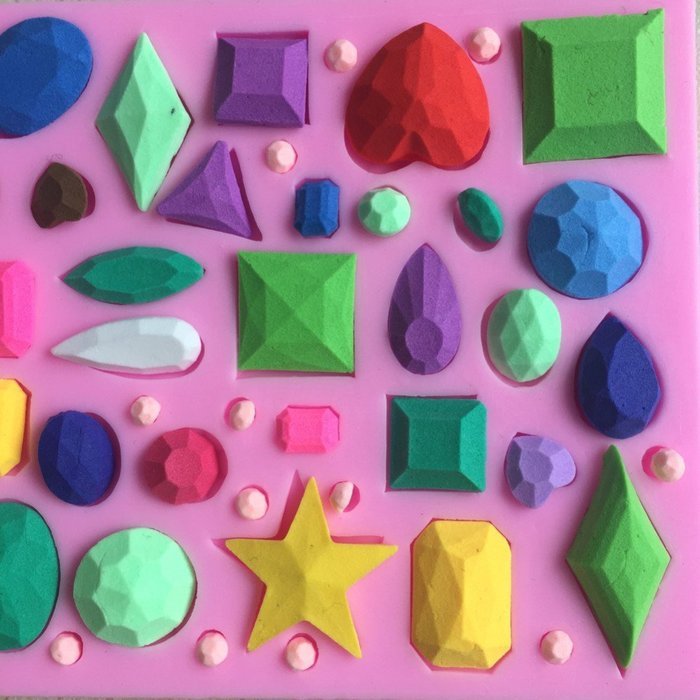 Anyana Jewel Gemstone Mat Silicone Fondant Mold Cake Decorating Pastry Gum Pastry Tool Kitchen Tool Sugar Paste... N2