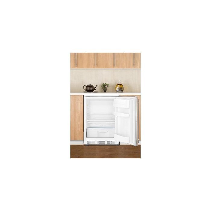 Summit FF6LBIIF 24" Built In Undercounter Refrigerator with Automatic Defrost and Integrated Door N2