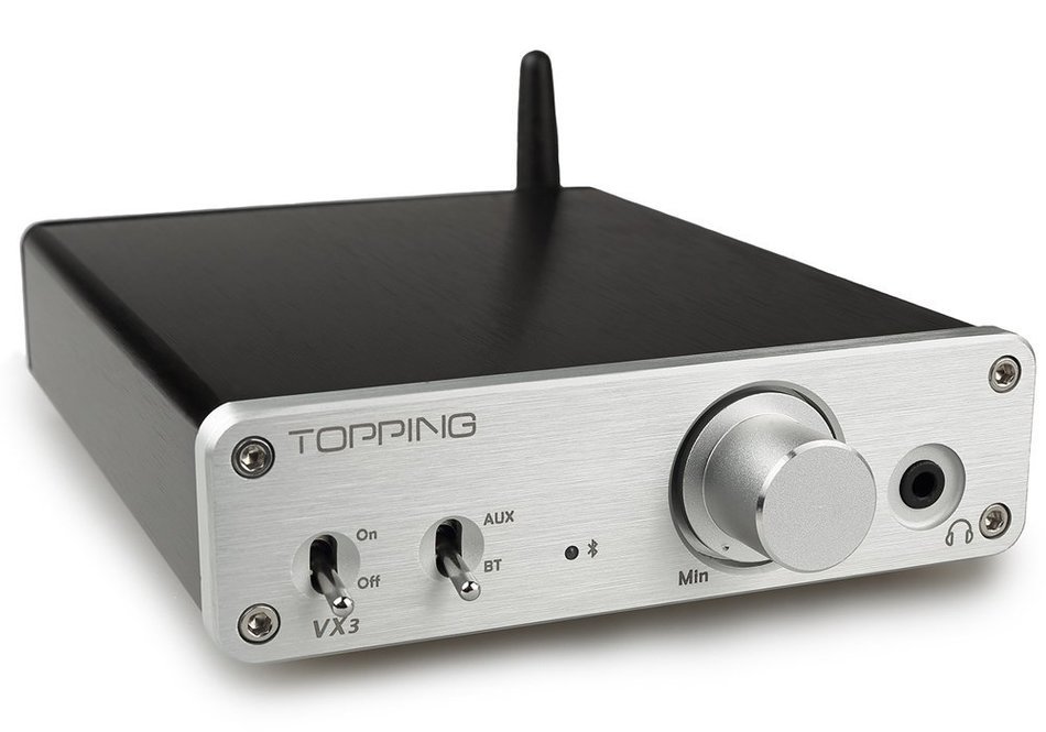 VX3 Digital Hi-Fi Power Stereo Amplifier Wireless Bluetooth 4.0 Power Digital Amplifier (Black) N2