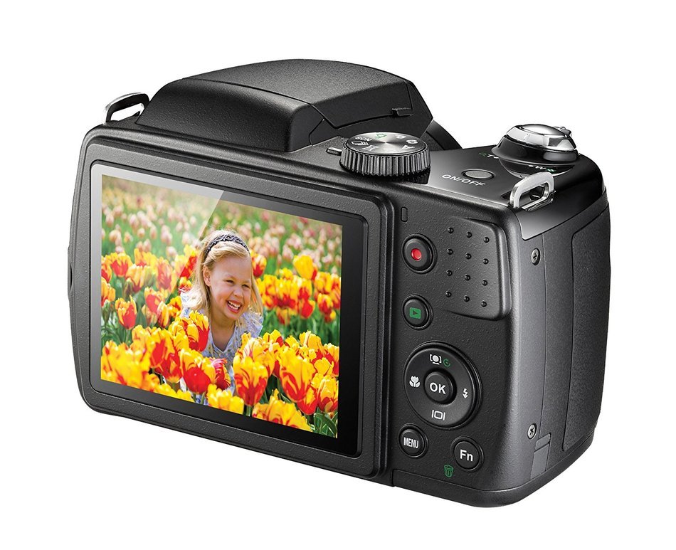 HP HP-D3000 16MP Digital Camera with 21x Optical Image Stabilized Zoom and 3-Inch LCD Screen (Black) N2