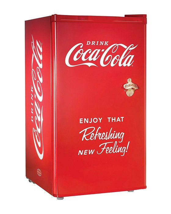Nostalgia Coca-Cola Series RRF300SDBCOKE 3.2 Cubic Foot Refrigerator with Freezer Compartment N2