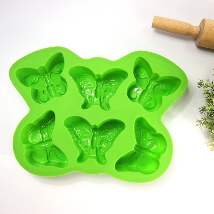 Always Your Chef 6 Cavities Butterfly Shaped Silicone MINI Cake Baking Cups Candy Making Molds Chocolate DIY Molds... N3