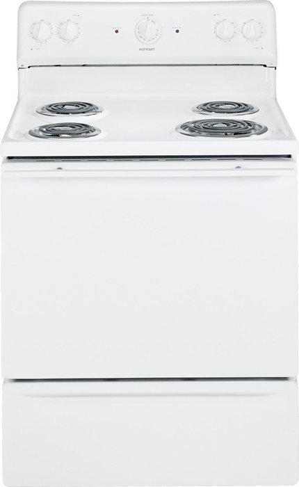 Hotpoint RB525DDWW 30" White Electric Freestanding Coil Range