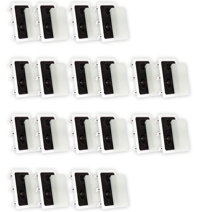 Theater Solutions TS50W In Wall Speakers Surround Sound Home Theater 10 Pair Pack