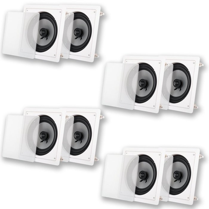 Acoustic Audio CS-I82S-4PR 300 Watt 8" 2-Way Home Theater In-Wall/Ceiling Speakers (4-Pair)