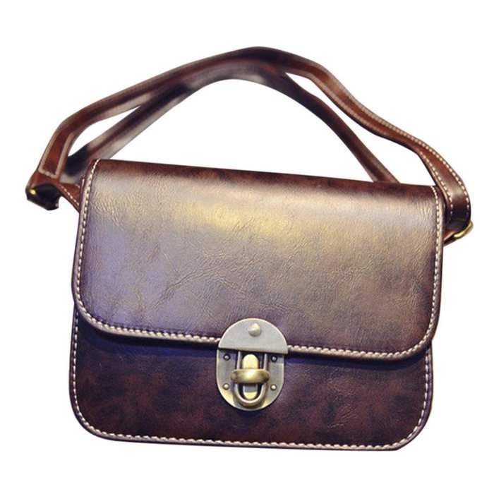 Creazy Fashion Women Leather Handbag Cross Body Shoulder Messenger Bag (Red) N3