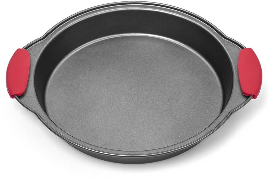 Elite Bakeware 3 Piece NonStick Cake Pans Set with Silicone Handles - Easy Release Non Stick Coating - Wide Round...