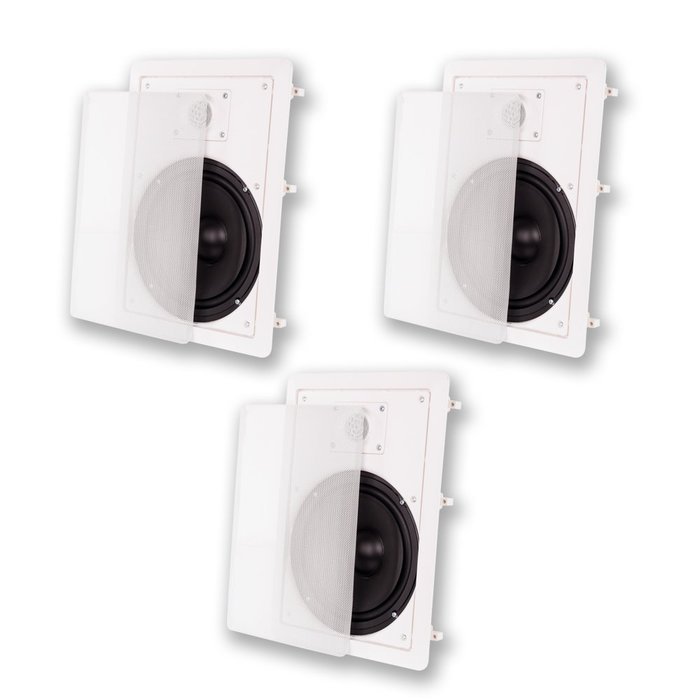 Acoustic Audio MT8 In Wall 8" Home Theater 3 Speaker Set 2 Way 900 Watt MT8-3S