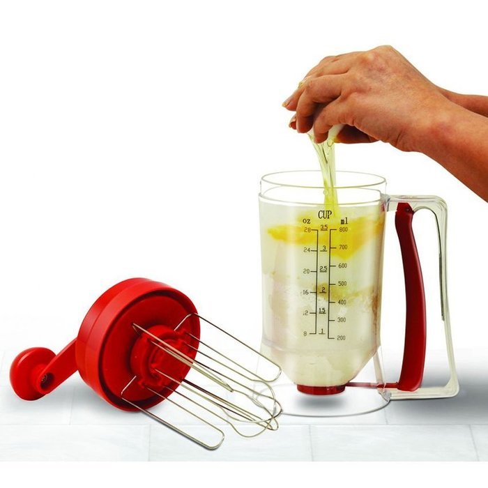 Manual Pancake Machine And Dispenser 800Ml, Red