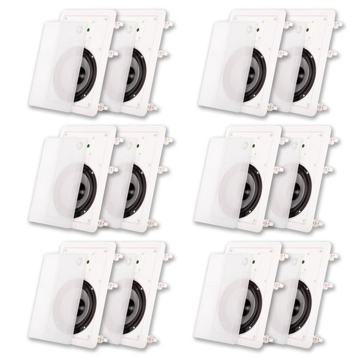 Acoustic Audio CS-IW620-6PR 250 Watt 6.5" 2-Way Home Theater In-Wall/Ceiling Speakers (6-Pair)