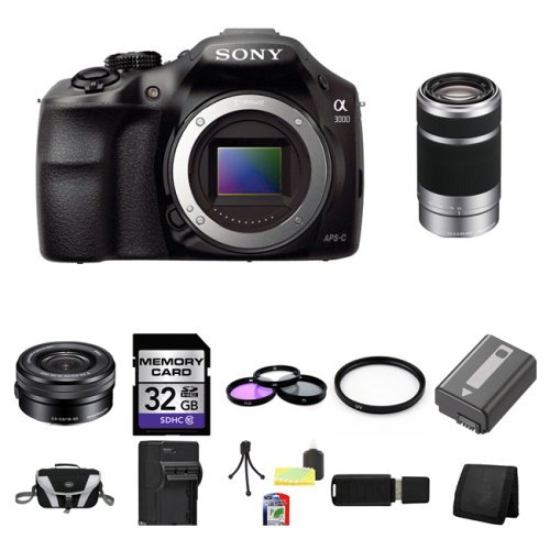 Sony A3000, ILCE-3000, ILCE-3000LB, 20. 1MP Interchangeable Lens Camera Black (Body) with Sony 16-50mm f/3.5-5.6... N10