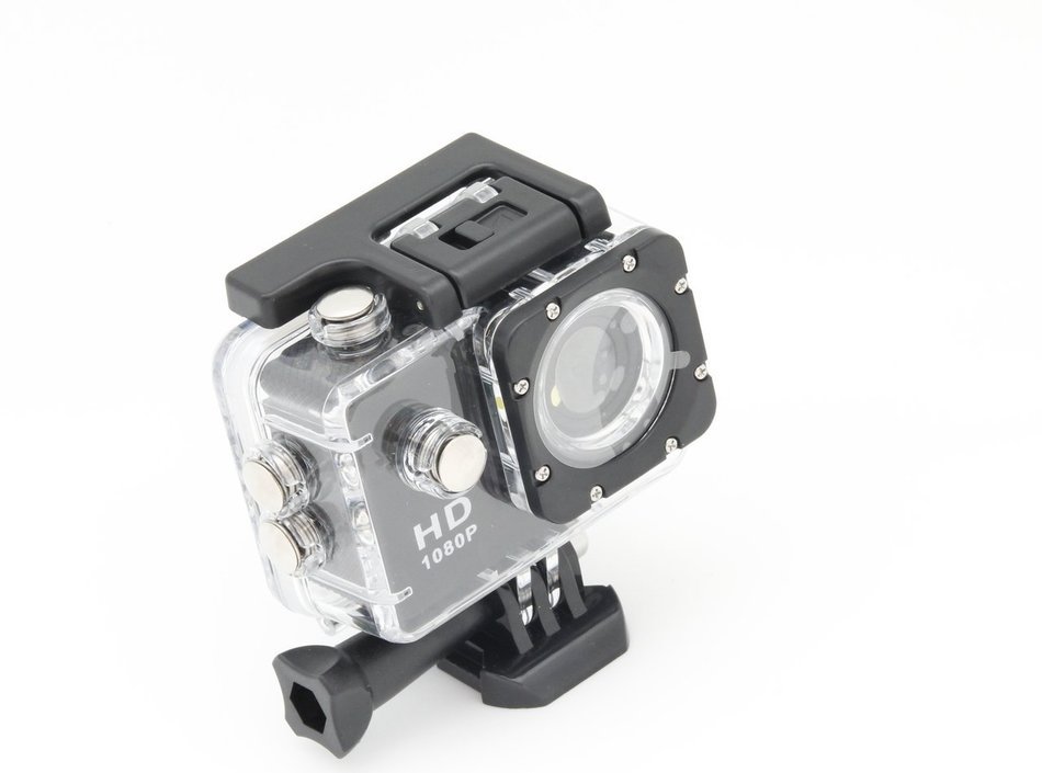 Koolulu 1080p 12MP Wide-Angle Sport Video Camera with Waterproof Case N2