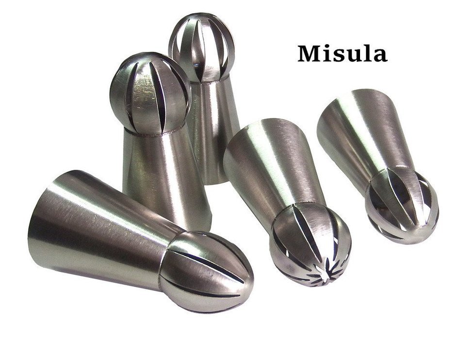 Misula 6PCS/Set New Design Ball Tips Sphere Nozzles Cream Stainless Steel Flower Torch Shape Icing Piping Nozzles... N15