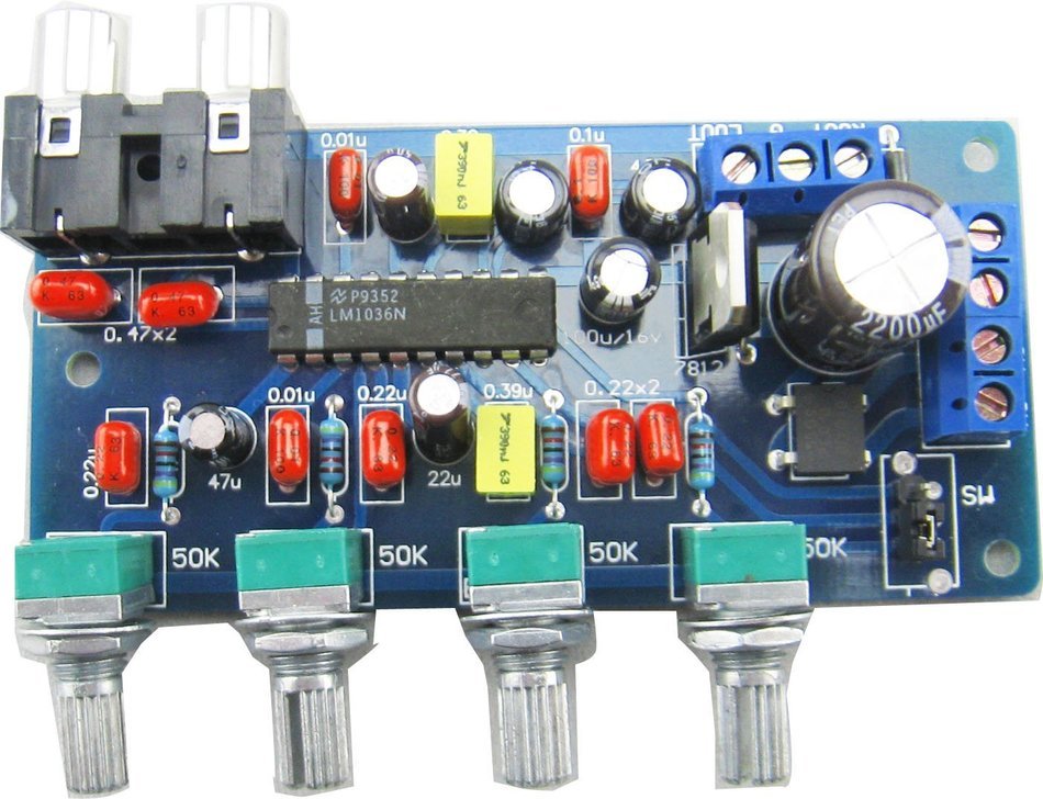 Yeeco LM1036n Tone Adjust tuning Volume Control tuning Mixing board AC10-12V/DC12-15V voice Tuning plate N4