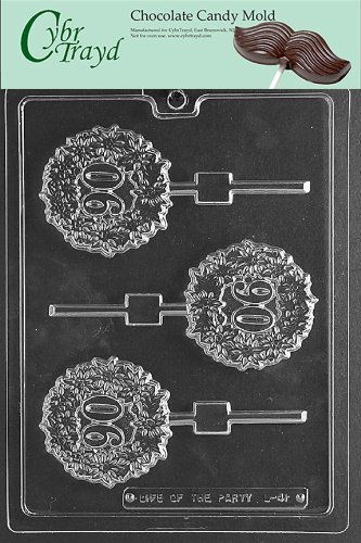 Cybrtrayd L041 Lolly Letters and Numbers Chocolate Candy Mold, No.90