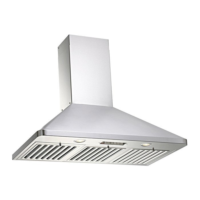KOBE Range Hoods RA9436SQB-DC46-1 6-Speed 750 CFM Premium Wall Mount Range Hood Fits Ceiling Heights Of 10-1/2...