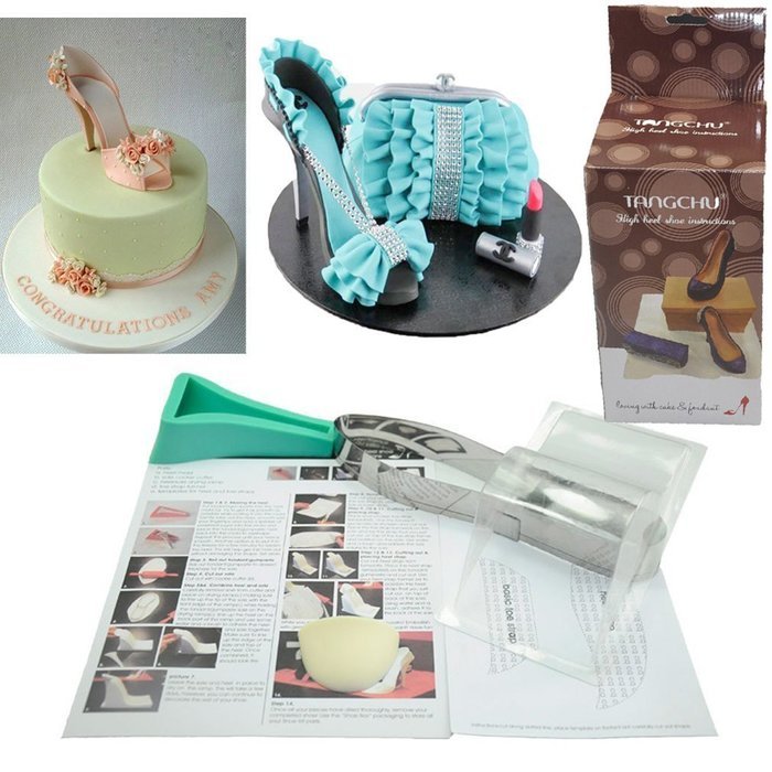 TANGCHU 3D High-heeled Shoes Kit Set Cake Decorating Supplies Chocolate Fondant Candy Mold N3