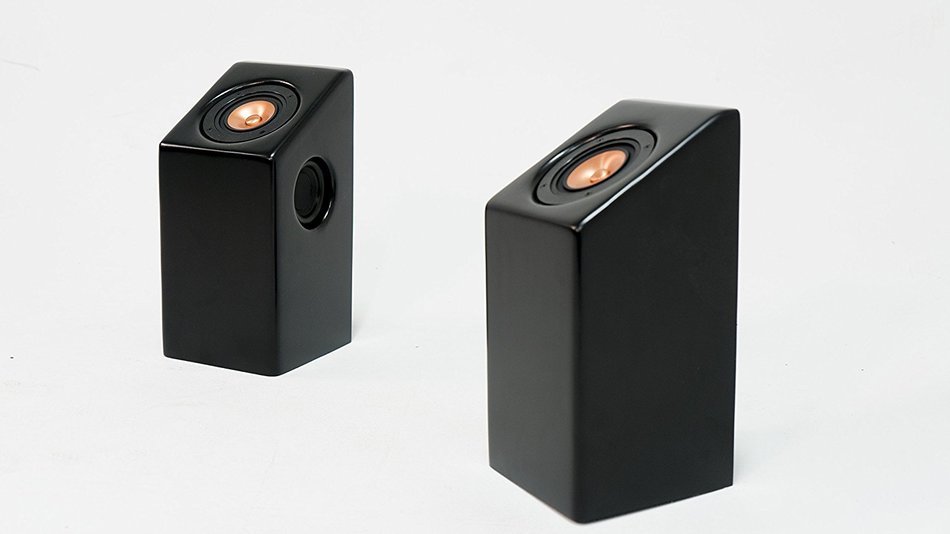 Fyssion D4 with 4" Full Range Driver Pair Matte Black Off-Axis Speakers N5
