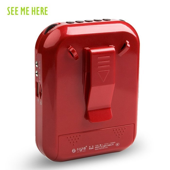 Chunnuan T200 Ultralight Portable Voice Amplifier Waist Support MP3 Format Audio With Headset Microphone for Tour... N7