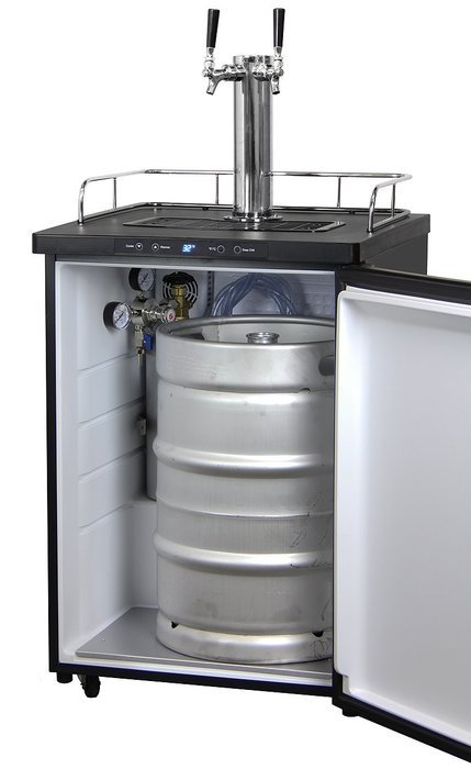 Kegco Kegerator Digital Beer Keg Cooler Refrigerator - Dual Faucet - D System N3