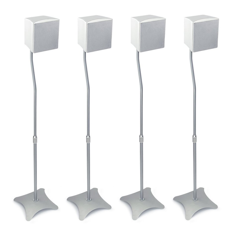 Mount-It! MI-1214S Speaker Stands for Home Theater 5.1 Channel Surround Sound System Satellite Speaker Stands...