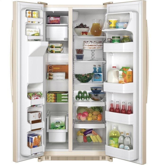 GE GSS20ETHCC 20.0 Cu. Ft. Bisque Side-By-Side Refrigerator N3