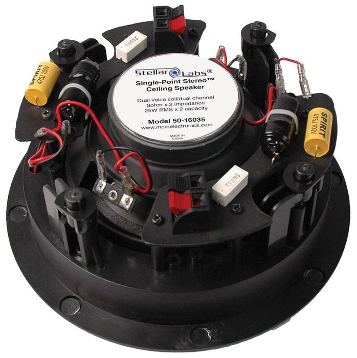 6 1/2" Single Point Stereo Ceiling Speaker - 50W RMS
