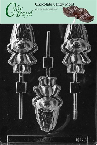 Cybrtrayd K063 Troll Lolly Kids Chocolate Candy Mold