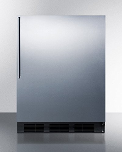 Summit FF63BSSHVADA 24" ADA Compliant Freestanding Compact Refrigerator with 5.5 cu. ft. Capacity Adjustable Spill... N3