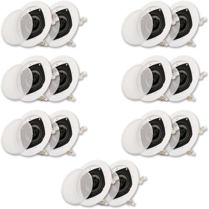 Acoustic Audio CS-IC42 In Ceiling Speaker 7 Pair Pack 2 Way Home Theater 2100 Watt CS-IC42-7PR