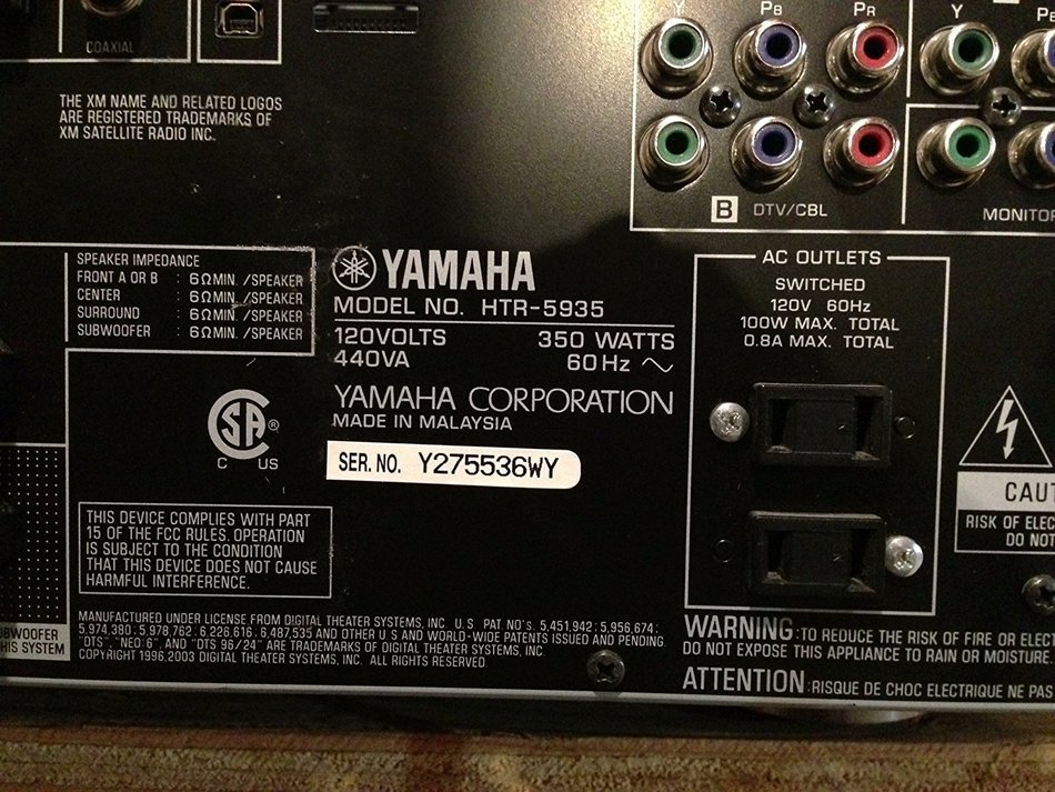 Remanufactured Yamaha HTR-5935SL 5.1-Channel Home Theater Receiver (Silver) (Discontinued by Manufacturer) N5